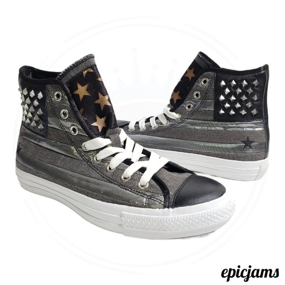 Converse Chuck Taylor Shoes Men\'s Size 7.5 American Studded Flag High-top New main image 4